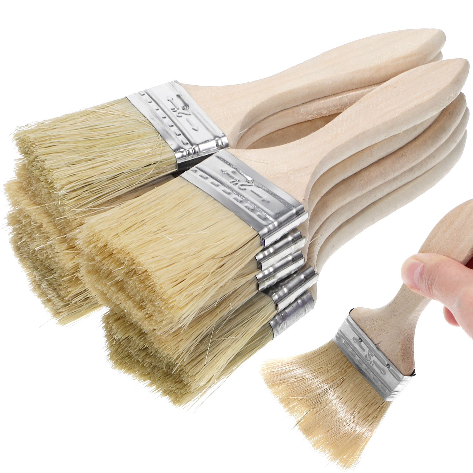 Furniture Hardware Pulls - 10 Pcs Thickened Wooden Handle Paint