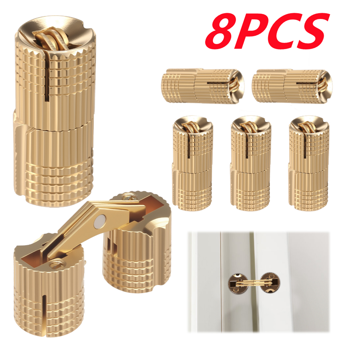 8pcs 10mm Copper Brass Door Hi - Furniture Hardware Brass recension och pris