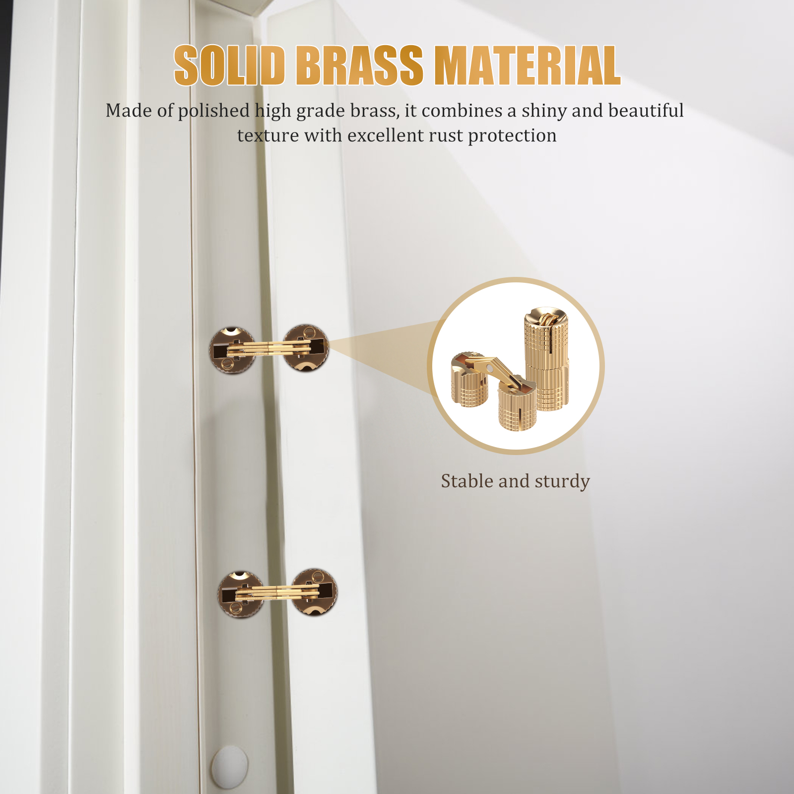 8pcs 10mm Copper Brass Door Hi - Furniture Hardware Brass recension och pris