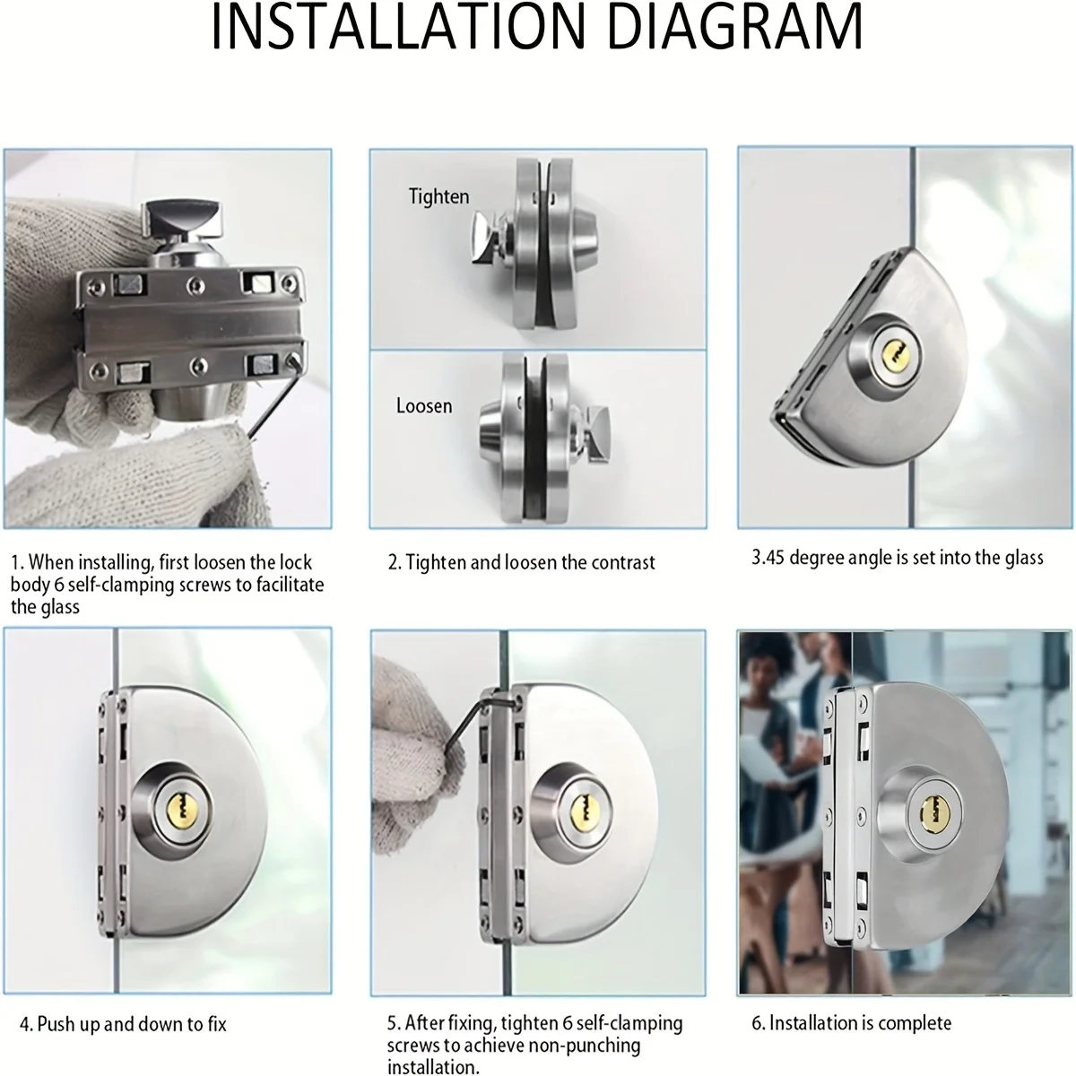 10-12mm Glass Swing Push Slidi - Furniture Sliding Door Hardware recension och pris