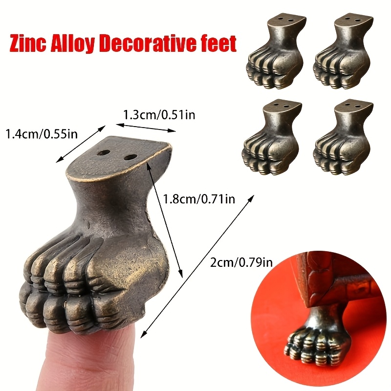 8pcs Antique Foot Brass Jewelr - Furniture Hardware Brass recension och pris