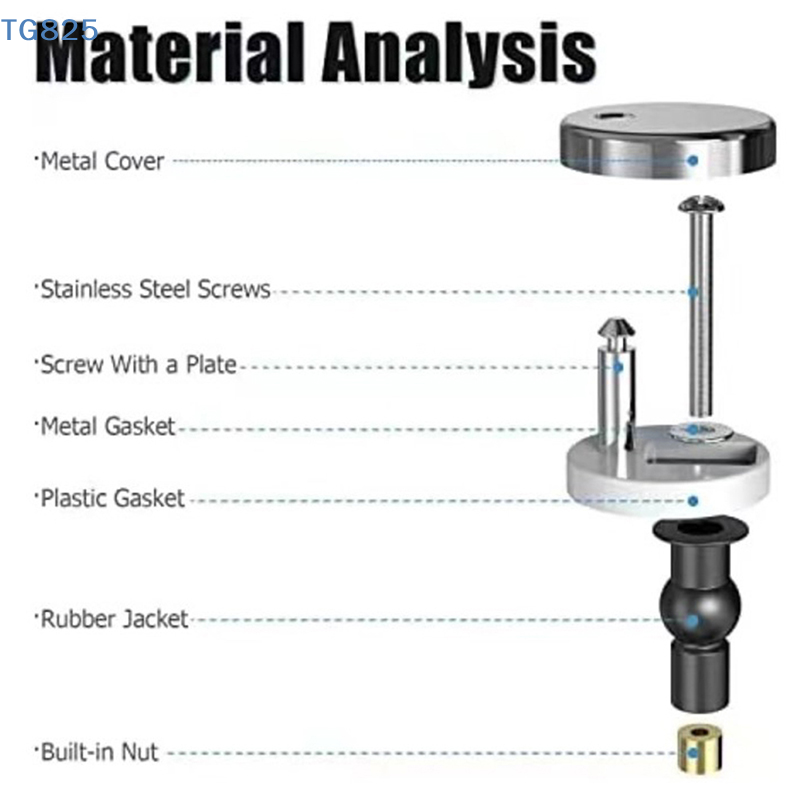【AN】2Pcs Toilet Seat Hinges To - Furniture Hardware Screws recension och pris