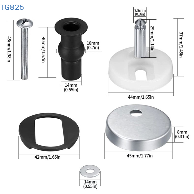 【AN】2Pcs Toilet Seat Hinges To - Furniture Hardware Screws recension och pris