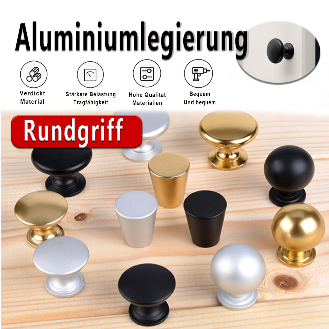 5PCS Aluminum  Kitchen Cupboar - Furniture Hardware Pulls recension och pris