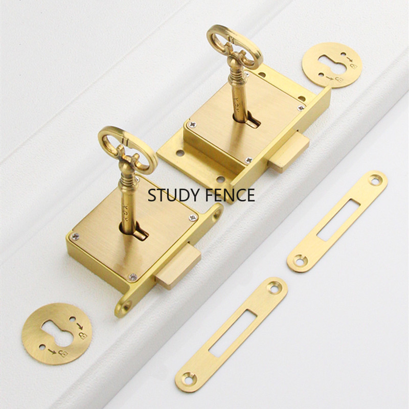 1PC Antique Metal Drawer Lock  - Furniture Hardware Brass recension och pris