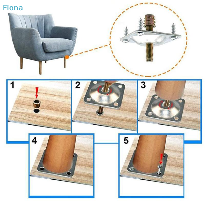 ✔Furniture Leg Mounting Plates - Furniture Hardware Screws recension och pris